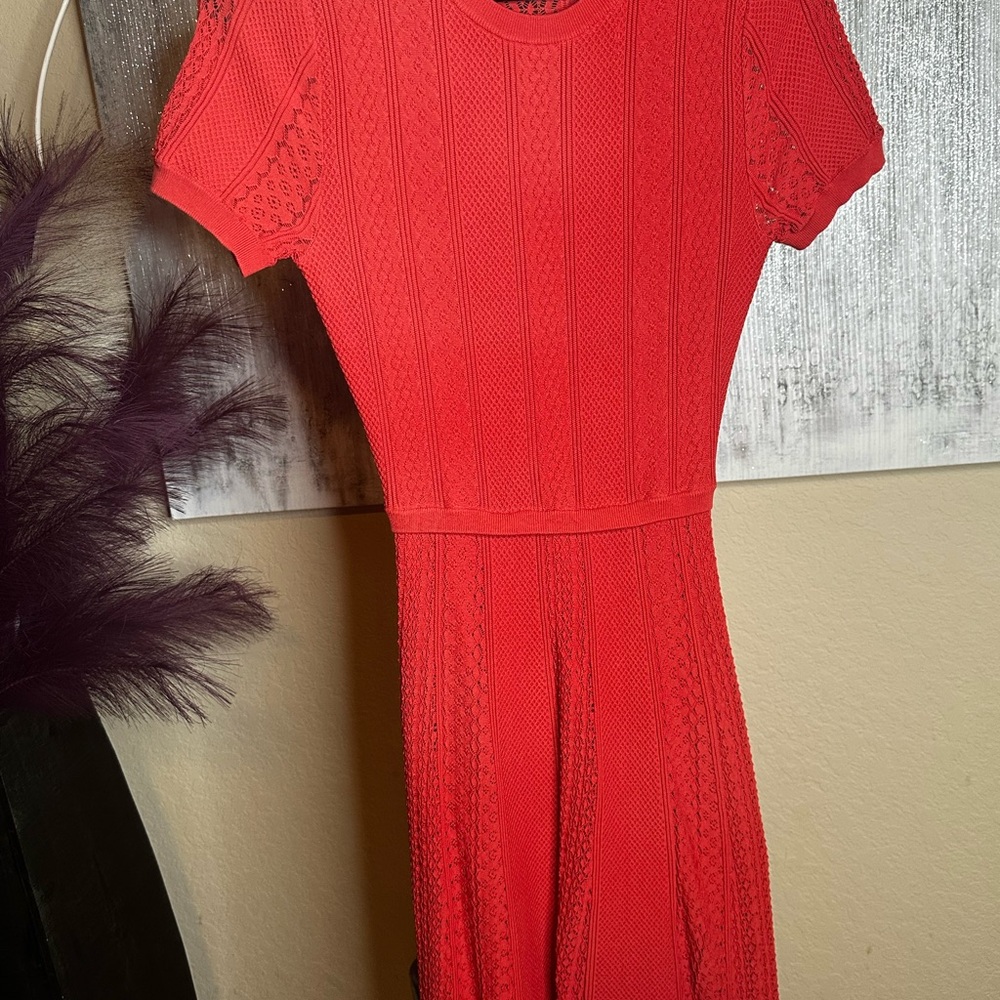 The Kooples Vibrant Red Mini Dress